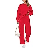 Ekouaer Womens Pajama Sets Fuzzy Fleece Long Sleeve Sleepwear Comfy Pjs 2 Piece Lounge Set Nightwear with Poeckts S-XXL