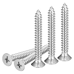 DTGN 50Pcs #10x1-1/2" Flat Head Wood Screws, 304