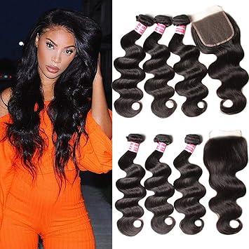 Amazon Com Klaiyi Hair 10a Brazilian Body Wave Virgin Hair Weave