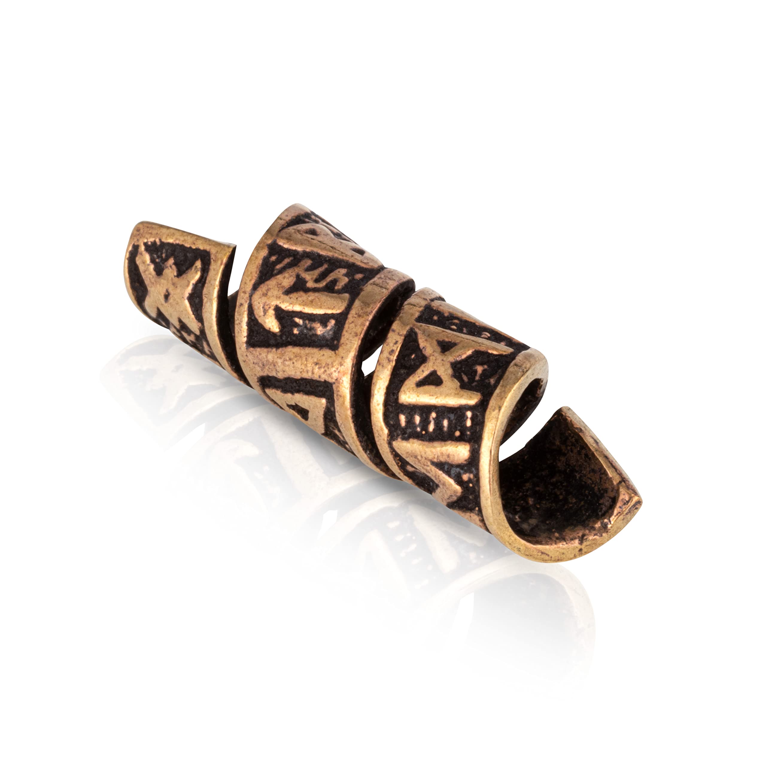 NKlaus Bronze Beard Bead Runes Futhark Germanic Celtic Viking Middle Ages 3142