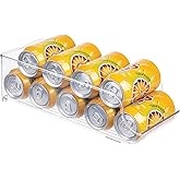 iDesign Soda Can Dispenser for Refrigerator or Pantry - Clear - Made in USA