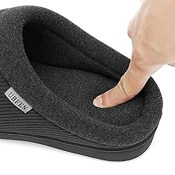 UBFEN Mens Slippers for Indoor Bedroom Memory Foam
