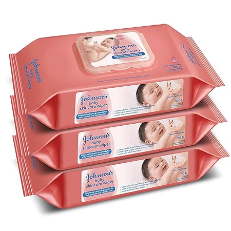 Johnson baby Skincare Wet Wipes 80n (3pcs)