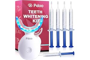 Teeth Whitening Kit with LED Lights Tray for Sensitive Teeth, Whitening Pen Gel, Teeth Whitener at Home, Pain Free and Enamel