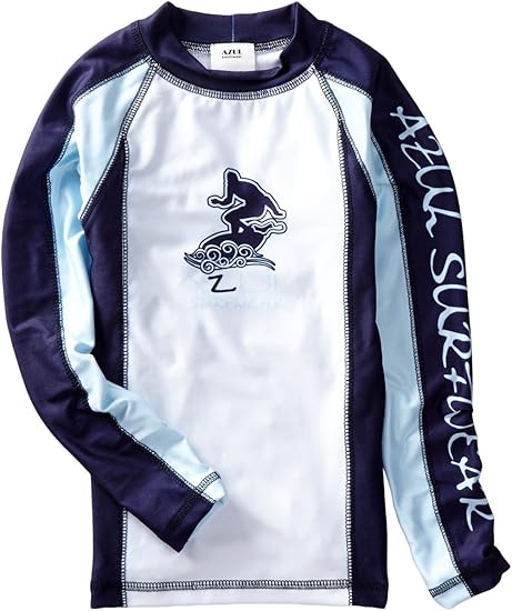 Download Amazon.com: Azul Swimwear Combo Long Sleeve Rash Guard - Navy: Clothing