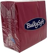 BulkySoft 2Ply Dark Red Paper Serviettes 33x33 cm Pack of 100