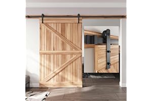 EaseLife 10 FT Heavy Duty Sliding Barn Door Hardware Track Kit,Straight Pulley,Slide Smoothly Quietly,Easy Install (10FT Track Kit for 60" Wide Single Door)