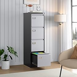 SISESOL 4 Drawer Vertical File Cabinet with