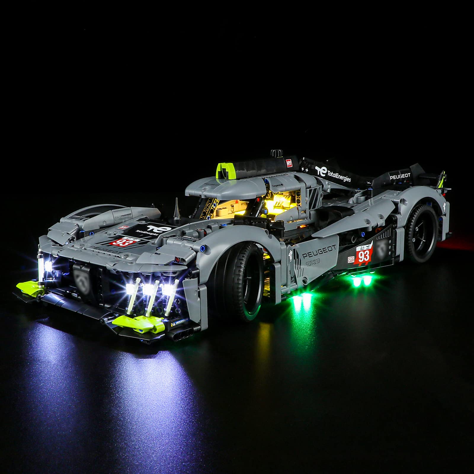 YEABRICKS LED Light for Lego-42156 Technic PEUGEOT 9X8 24H Le Mans Hybrid Hypercar Building Blocks Model (Lego Set NOT Included)
