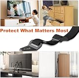 PUTORSEN TV & Furniture Anti-Tip Straps 200kg No-Drill Clamp Wall Mount view 2