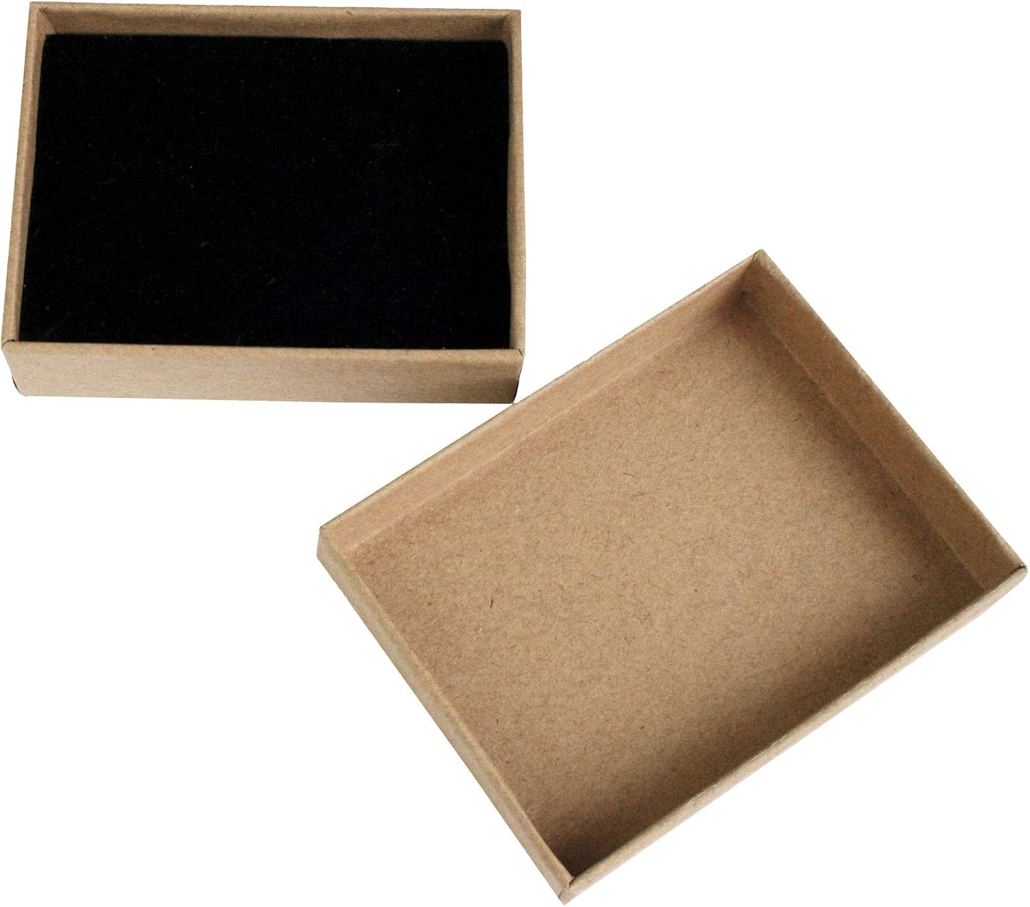 Emartbuy Set of 48 Brown Cardboard Jewellery Pendant Boxes, Ring Boxes, Gift Box for Anniversaries Weddings, Birthdays Size - Image 3