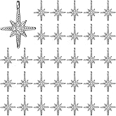 COGCHARGER Small Bulk Star Charms Cubic Zirconia Pendants for Earring Necklace Bracelet Jewelry Making