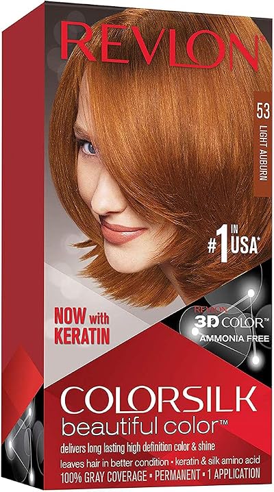 Revlon Colorsilk Haircolor #53 Light Auburn 5R Permanent Hair Dye Colorant