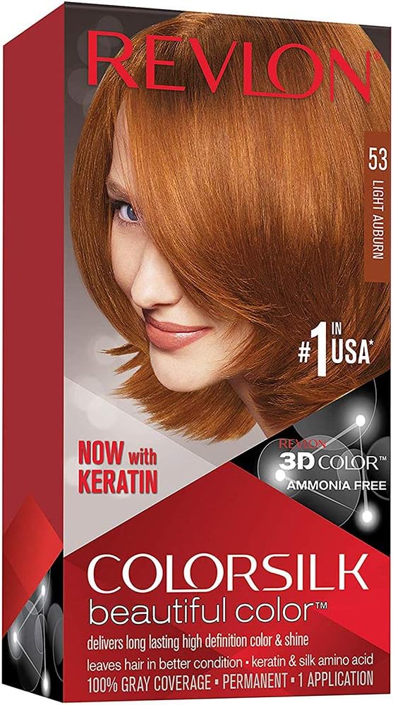 Revlon Colorsilk Haircolor #53 Light Auburn 5R Permanent Hair Dye Colorant