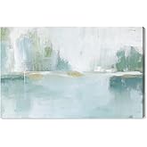 Art Remedy Mirrored Aqua Dream I Canvas Coastal Abstracts, Gallery Wrapped, 54" x 36"