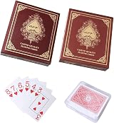 pengxiaomei Two Decks Poker Cards PVC Waterproof Plastic Coated Black Red view 3