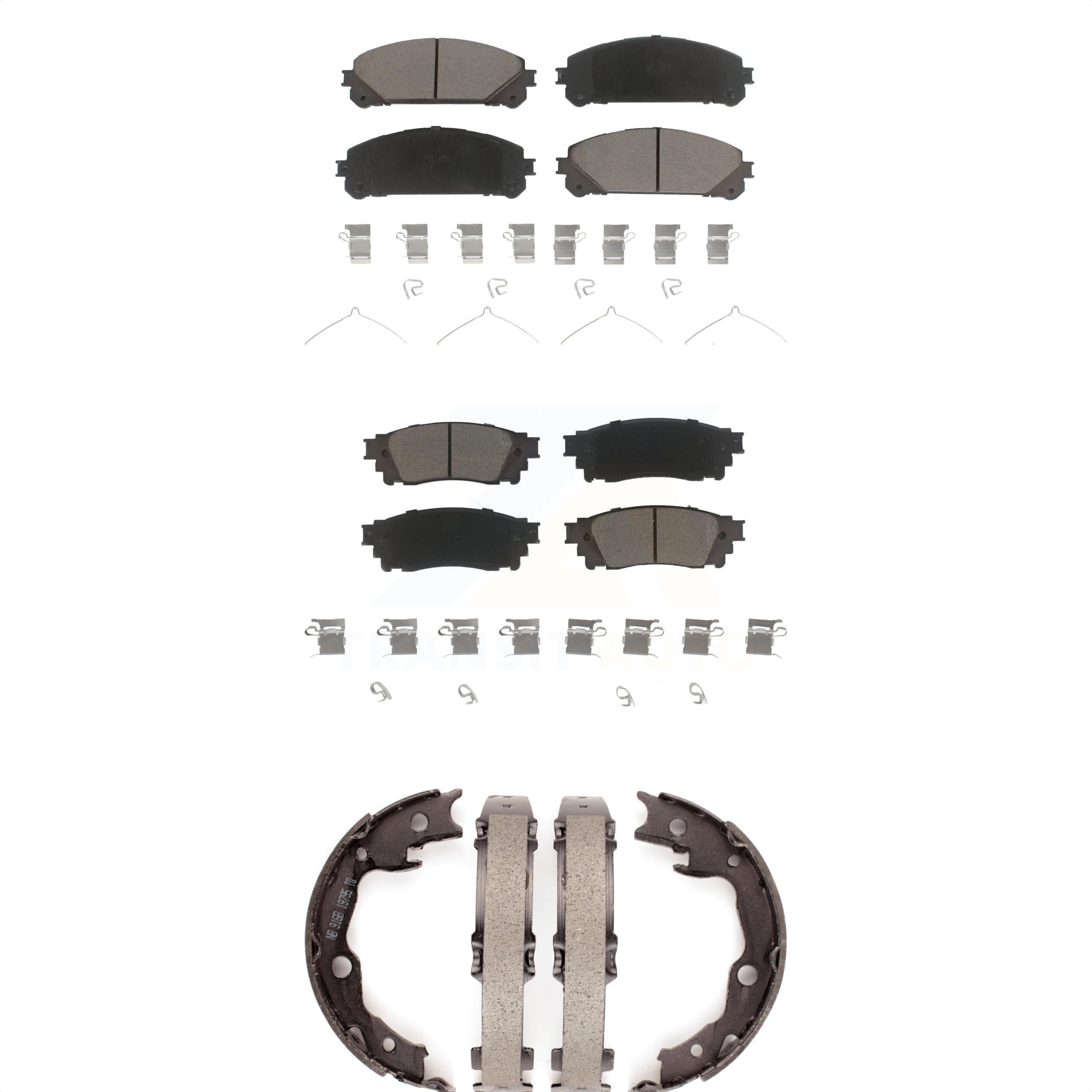 Transit Auto Front Rear Ceramic Brake Pads And