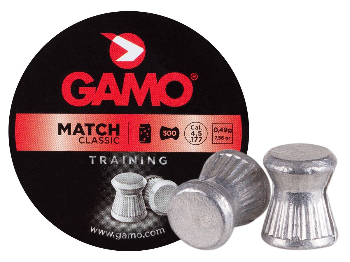 Gamo Flat Nose .177 Caliber Match Pellets (Tin of 500)