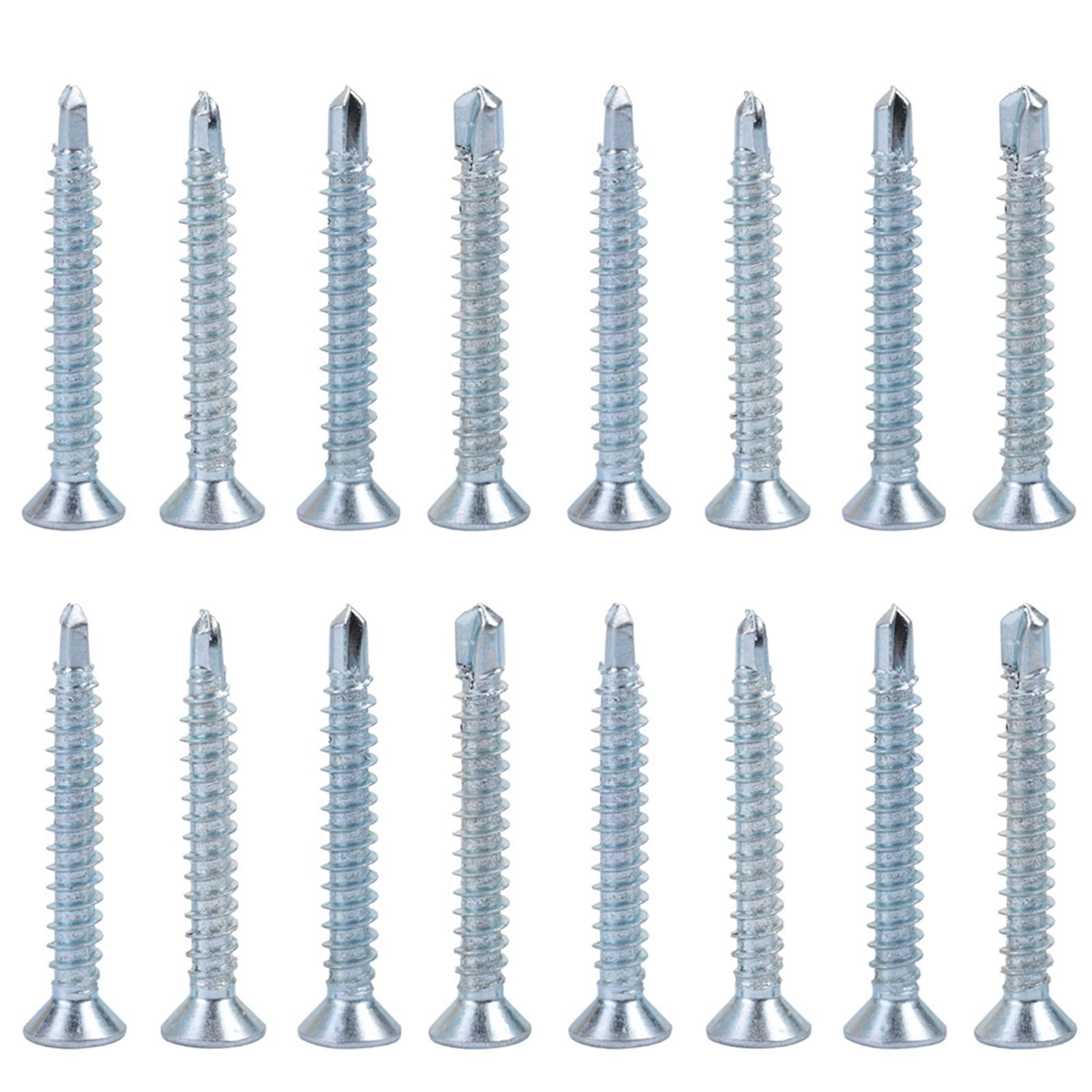 50pcs Self Tapping Screws Metal ,M4 . 2 Flat Head Self Drilling Self Tapping Screws Drilling Tail Screw Set(M4 . 2 * 50(50PCS))
