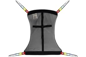 ZHEEYI Full Body Patient Lift Sling, Mesh without Commode Opening, Medium (Gray)
