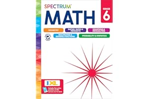 Spectrum 6th Grade Math Workbook, Activity Book for Kids Ages 11-12, Geometry, Ratio, Mathematics Equations, Multiplication a