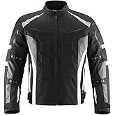 ILM Motorcycle Jacket with CE Armor for Men Enduro Touring Dualsport Riding Water Resistant Textile All-weather B02