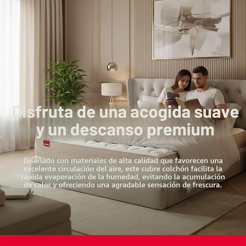 - Colchón Viscoelástico 90x190 cm Premium - Altura 28 cm - Núcleo Muelles Ensacados Extra Confort - Doble Cara - Tratamiento Higiénico Triple Barrera - Fabricado en España - Modelo Shire