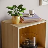 Vida Designs Oxford 3 Tier Cube Bookcase Oak Wood Shelving Display Unit view 4