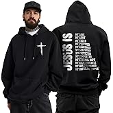 THIN MOUTH Christian Jesus Hoodies for Men Women, Religious Faith Sweatshirt Jesus Letter Print Graphic Hoodies Pullover