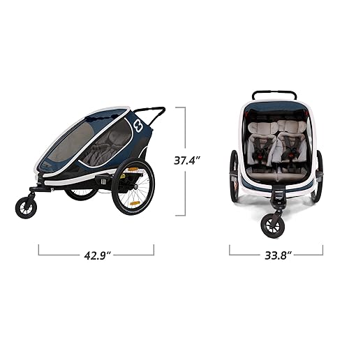 Hamax Outback Two Seat Reclining Multi-Sport Child Bike Trailer