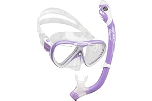 Cressi Snorkeling Silicone Set (mask & Dry Snorkel) for Kids Aged 5 to 15 Year Old - Pegaso & Iguana Dry: Designed in Italy