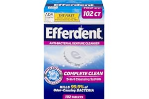 Efferdent Denture Cleanser Tablets, Complete Clean, 102 Tablets | Pack of 2