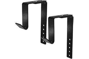 Adjustable Heavy-Duty Single Hook Bracket – Reinforced Plant Hanger for Railing, Balcony, Fence, or Cubicle – Supports Up to 