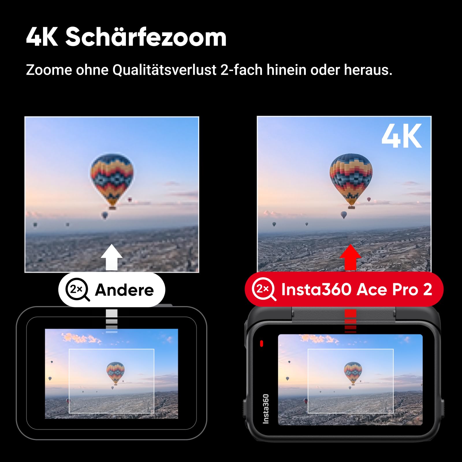 Insta360 Ace Pro 2-8K Action-Cam mit Leica Objektiv, Videokamera für Sport, Unterwasserkamera, 1/1,3" Sensor, Dual-KI-Chip, führende Schwachlichtleistung & Audio, Flipscreen & KI-Editing für Vlogs 7