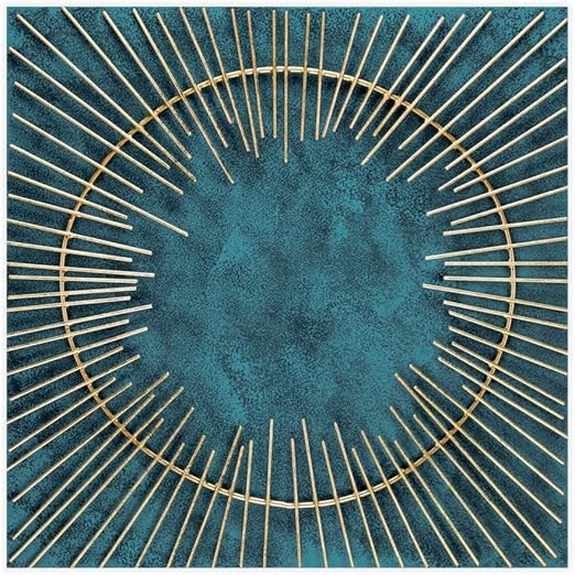 Kunstloft Extravagante Metall Wandskulptur Himmelsfirmament 60x60x2 5cm Design Wanddeko Xxl Handgefertigt Metallbild Wandrelief Abstrakt Sonne Gold Blau Wandbild Modern Amazon De Kuche Haushalt