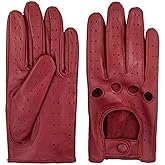 Zjjseloru Womens Elegant Genuine Lambskin Leather Driving Gloves Unlined, Touchscreen