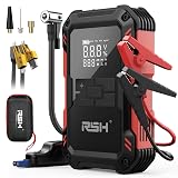 Car Jump Starter with Air Compressor 4000A Peak Battery Jump Starter 14.8V 150PSI Inflator Auto Booster Jump Box (up to 9L Gas,7.0L Diesel Engine),LED Light & 15000MA with USB Quick Charger and Type C