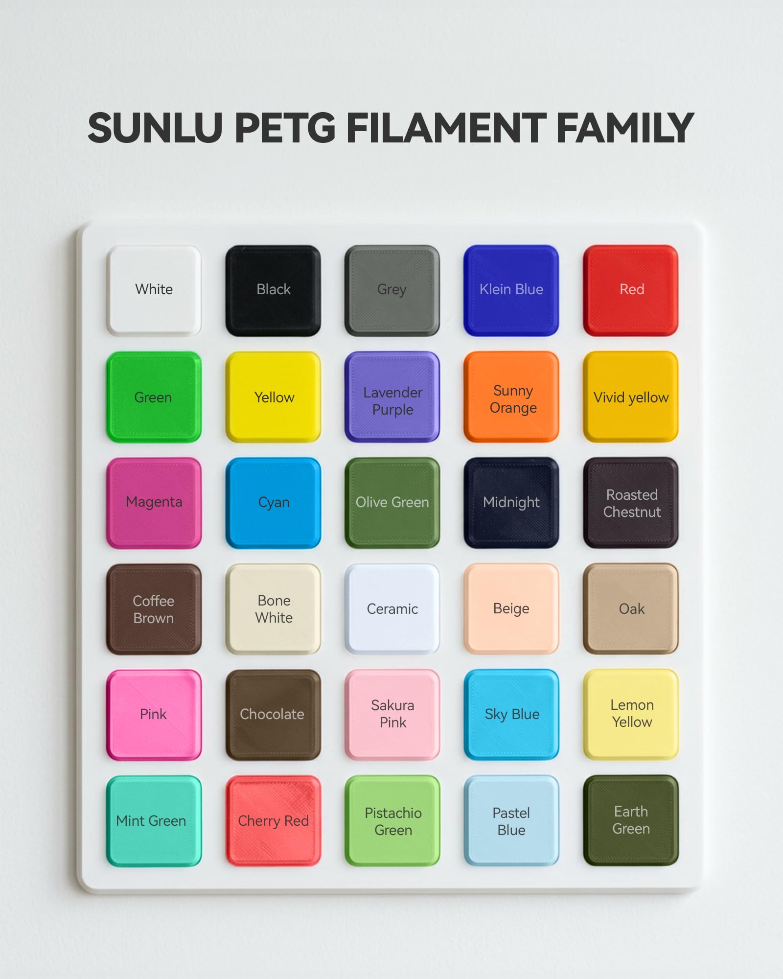 SUNLU 4KG PETG Filament Bundle, Verbesserte Zähigkeit Hohe Schlagfestigkeit 3D Druckerfilament, für die Meisten FDM 3D Drucker, 1kg pro Spule, 4 Rollen, Rosa+Lavendelviolett+Kleinblau+Grün 6