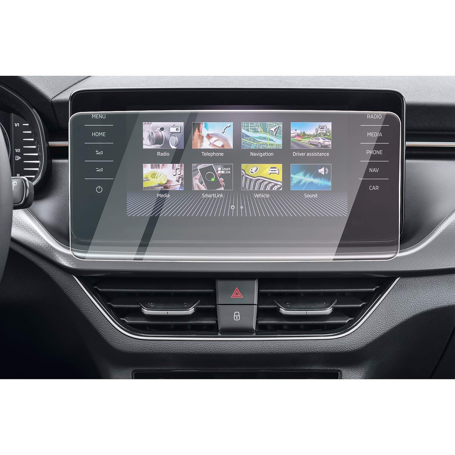 CDEFG Compatible with Skoda Kamiq Scala 2019-2023 2024 Fabia 4 2022+ Navigation Protective Film Tempered Glass 9H 9.2 Inch GPS Screen Protector Car Navi Film Accessories