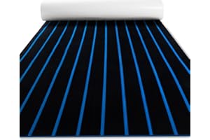 Fullfire EVA Foam Boat Flooring, Faux Teak Marine Boat Decking Sheet with Self-Adhesive Deck Carpet for Bass Boat Jon Boat Pontoon RV Kayak Floor 94" x 47"/35"/16"