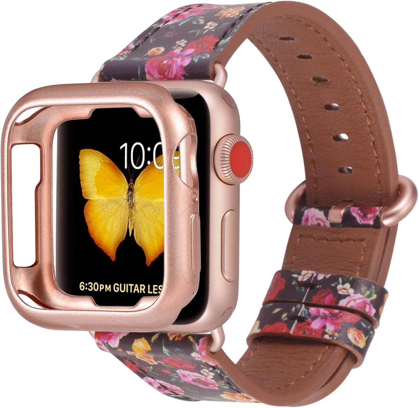 JFdragon Compatible with Apple Watch Bands 38mm 40mm 42mm 44mm Women Men Genuine Leather Strap for iwatch SE Series 6 5 4 3 2 1