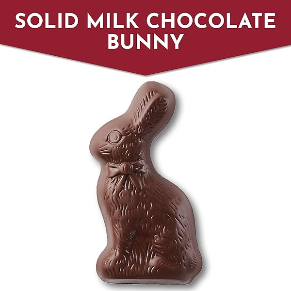 FANNIE MAY, 3 COUNT SOLID MILK CHOCOLATE BUNNY, EASTER BASKET STUFFERS, 6 OZ EACH