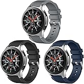 Easuny Compatible for Samsung Galaxy Watch 3 45mm Band/Galaxy Watch 46mm/Gear S3 Frontier, 22mm Smart Watch Bands Silicone Quick Release Strap for Men, 3 Pack of Black/Dark Blue/Space Gray