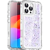 AICase for iPhone 16 Pro Max Case Bling Glitter for Women Girls Cute Shiny Sparkle,3 in 1 Heavy Duty Durable 3-Layer Military Grade Shockproof/DropProof Protective Cover for iPhone 16 Pro Max 6.9"_2