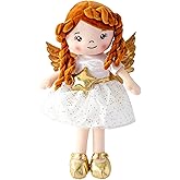 ANGELITOS MAGICOS 15" Little Magic Angels Plushies. Angel Doll with Magical Positive Affirmation Cards from Guardian Angel Academy, for Girls 3+ (Keri: Cherub of Empathy)