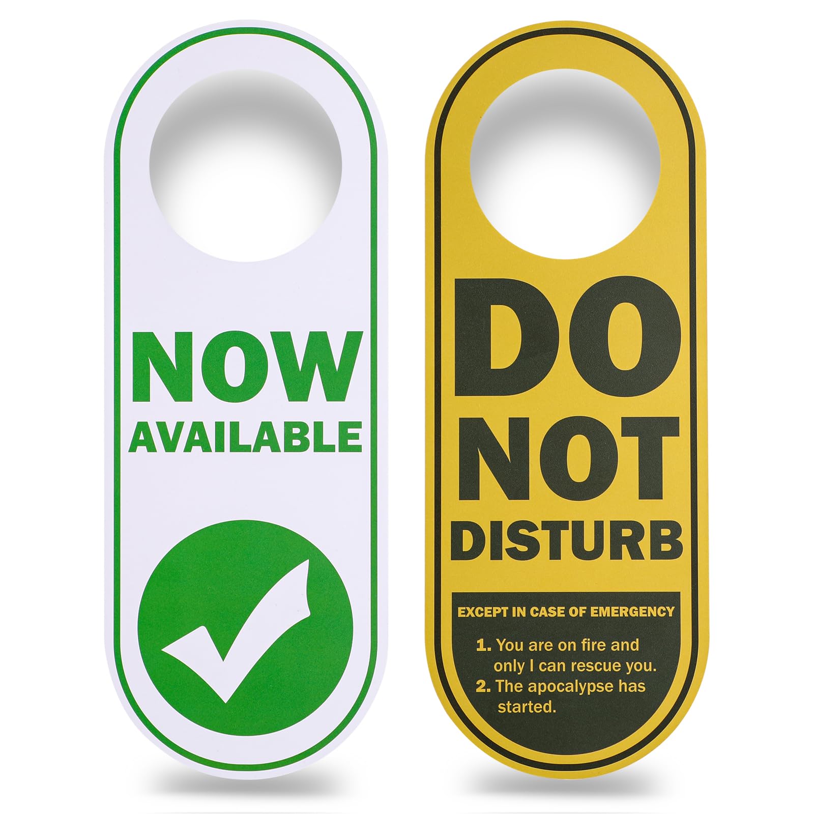 Giantree 2 Pcs Do Not Disturb Door Hanger Sign, Double-sided PVC Hanging Sign Universal Fit 9.44" x 3.5" Do Not Disturb Door Sign for Office Meeting Home Hotel Clinic Therapists Health Care(A)