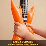 SHATCHI 4 Pcs 90cm Inflatable Guitar Toy Assorted Kids Adults Rockstar Fancy view 6