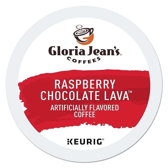 Gloria Jean's Coffees Raspberry Chocolate Lava, Single Serve Coffee K-Cup Pod, Flavored Coffee, 24