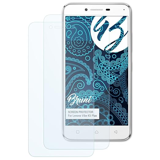 Bruni Schutzfolie für Lenovo Vibe K5 Plus Folie, glasklare Displayschutzfolie (2X)