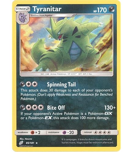 Amazon.com: Pokemon - Tyranitar (56/124) - XY Fates Collide - Holo